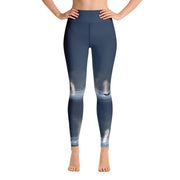 Whales in Silver Bay Yoga Leggings - 57 Peaks
